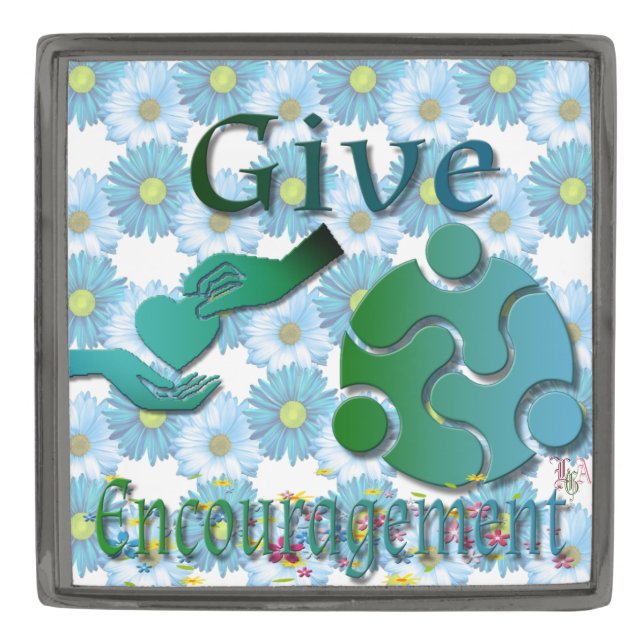 Project: ACKNOWLEDGE-GE Gunmetal Finish Lapel Pin (Front)