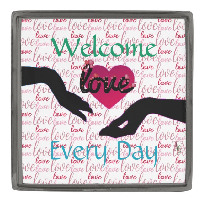 Project: ACKNOWLEDGE-WLED Gunmetal Finish Lapel Pin (Front)