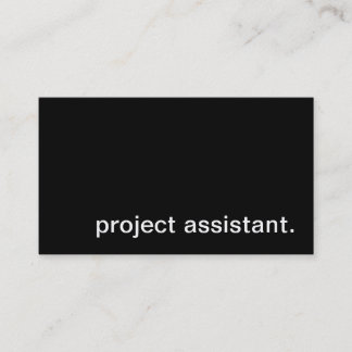 project assistant. business card