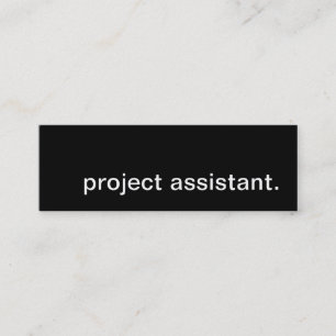 project assistant. mini business card