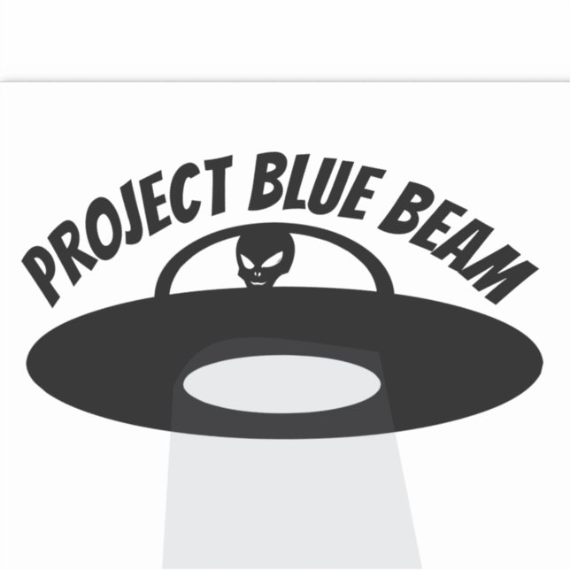PROJECT BLUE BEAM UFO CAR DECAL STICKER (Front)