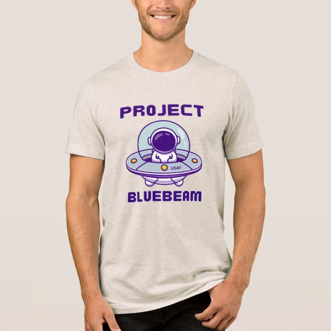 Project Bluebeam UFO Conspiracy Disclosure Tri-Blend Shirt (Front)