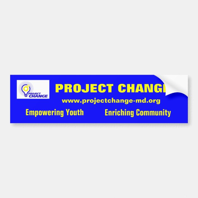Project Change Bumper Sticker (Front)