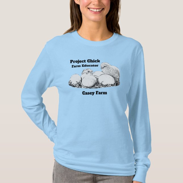 Project Chick ver.1 long sleeved dark logo T-Shirt (Front)