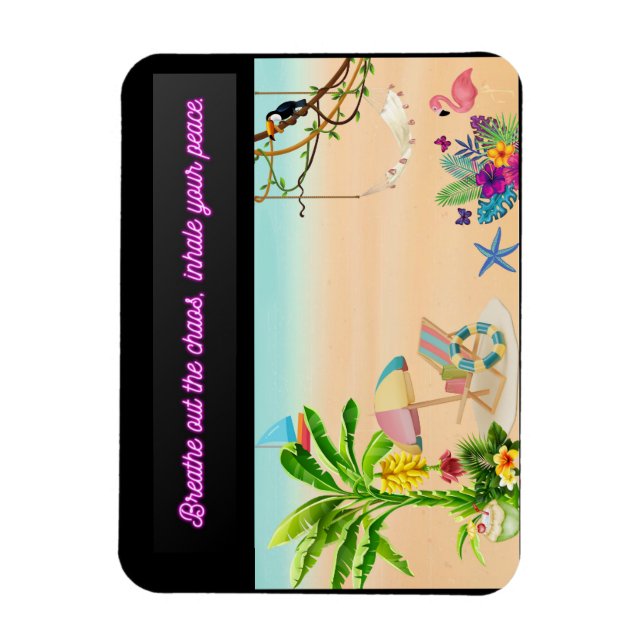 Project completion, breakup, detox , beach theme  magnet (Vertical)