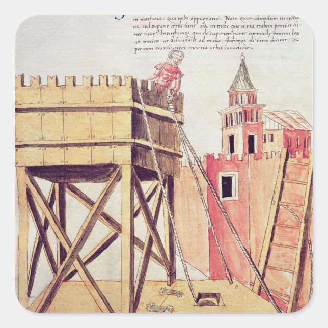 Project for a siege tower square sticker (Front)