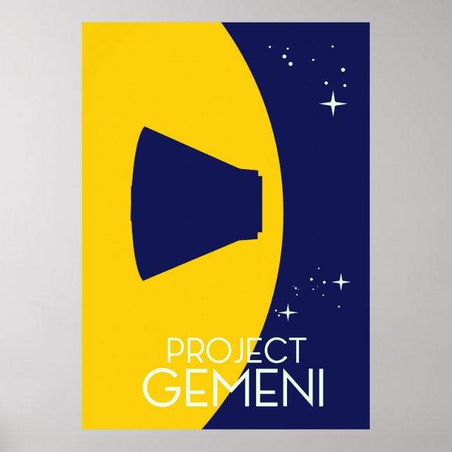 Project Gemini Space Art illustration Poster (Front)