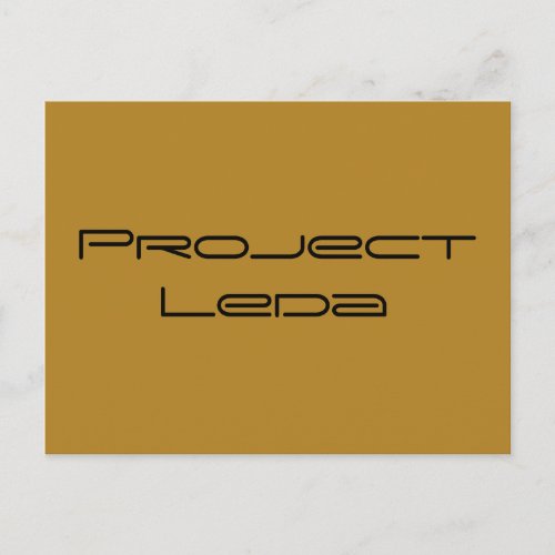 Project Leda from Orphan Blackgeometric font Postcard