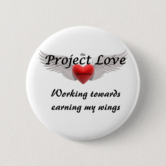 Project Love Pinback Button (Front)