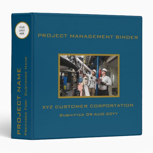 Project Management Planning _ Black  Blue 3 Ring Binder