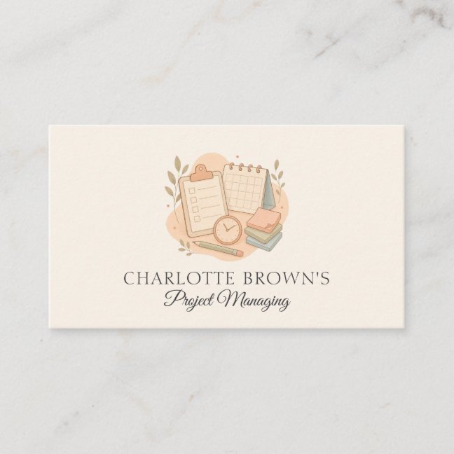 Project Management Planning Leadership Business Card