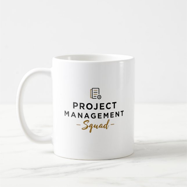 Project Management Squad – Document Icon Coffee Mug (Left)
