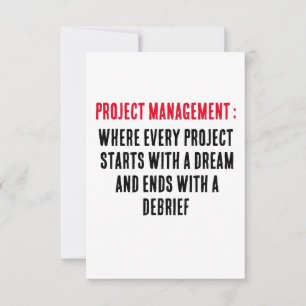 Project Management Where every project starts with Thank You Card