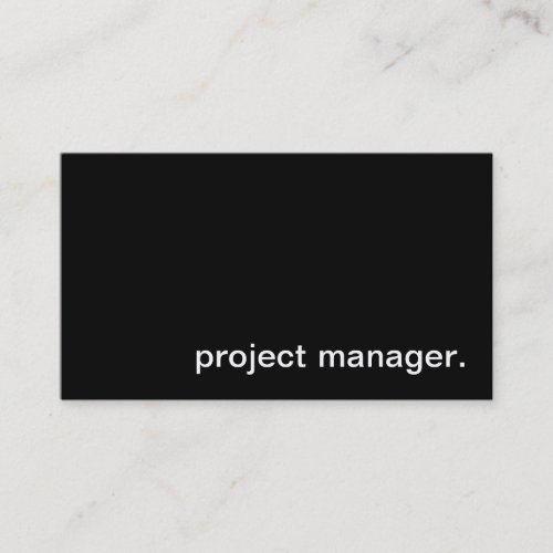 Project Manager Business Card