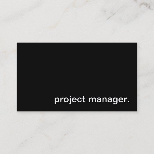 Customizable Project Manager Business Card