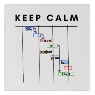 Project Manager Gantt Keep Calm Acrylic Print