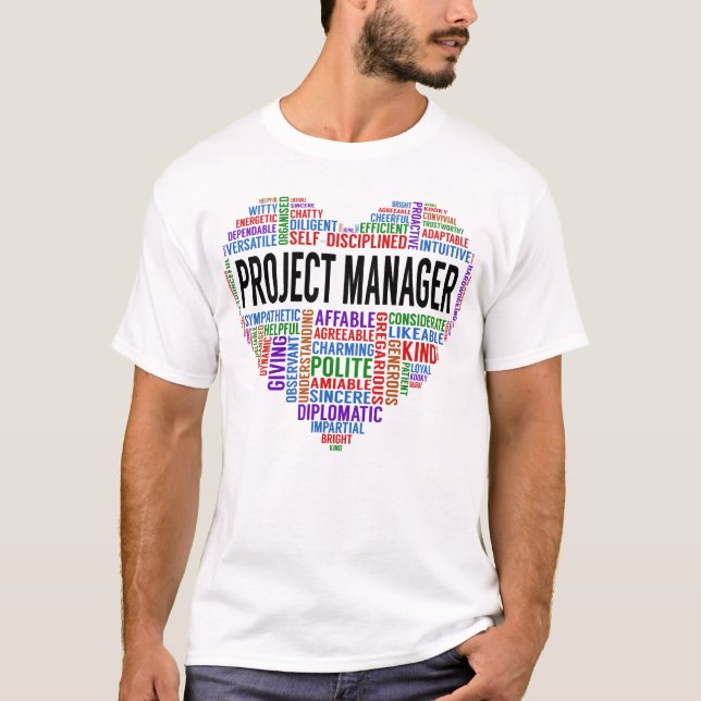 Project Manager Heart T-Shirt (Front)