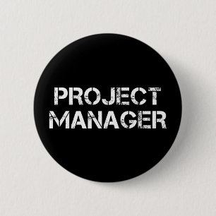 Project Manager Industrial Font Gift Button