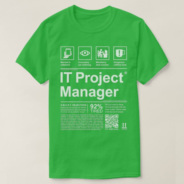 PROJECT MANAGER LABEL T-Shirt (Design Front)