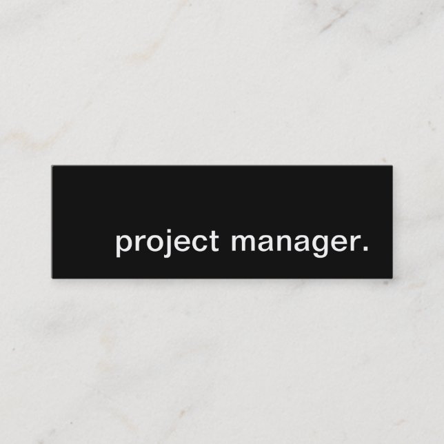 project manager. mini business card (Front)
