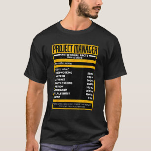 Project Manager Nutrition Lean Kanban Project Mana T-Shirt