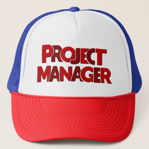 Project Manager Text Shapes Trucker Hat