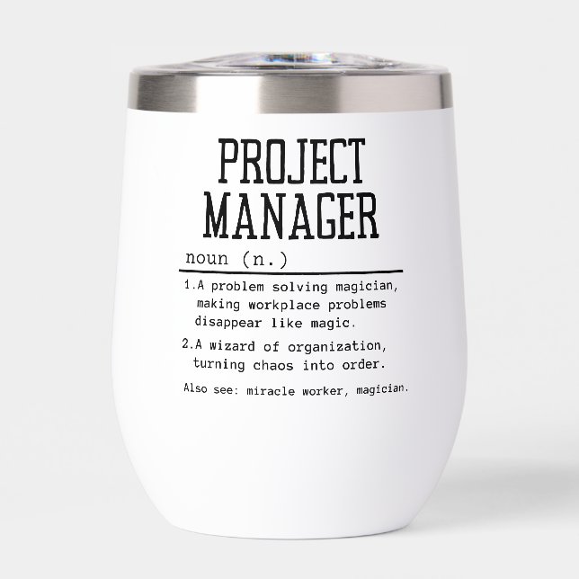 Project Manager Thermal Wine Tumbler (Front)
