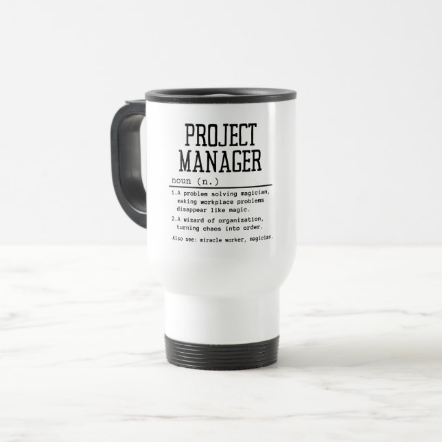 Project Manager Travel Mug (Front Left)