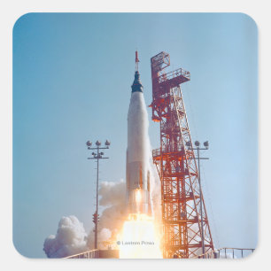 Project Mercury MA-9 Launch, Faith 7 Square Sticker