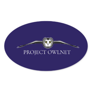 Project Owlnet Oval Sticker