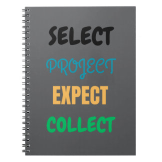 Project Select Expect Collect  Spiral Notebook 