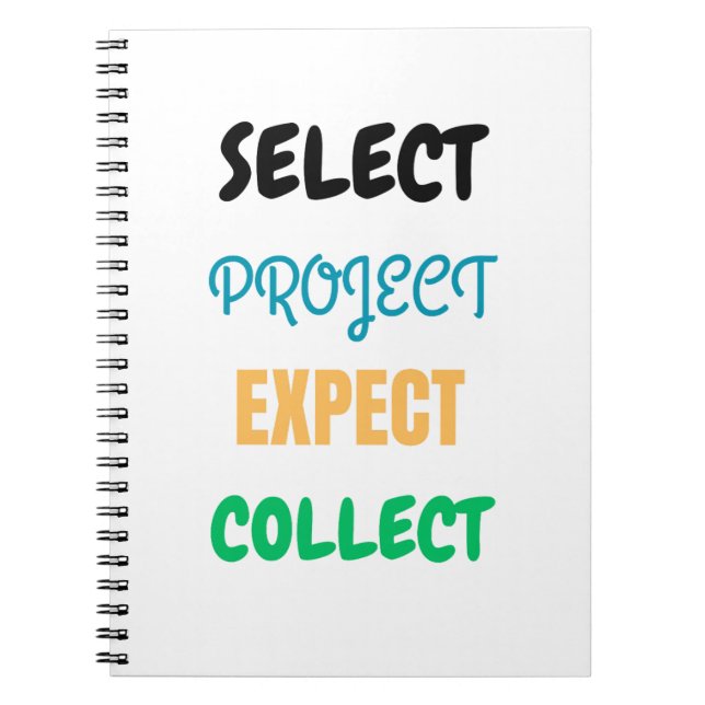 Project Select Expect Collect  Spiral Notebook  (Front)