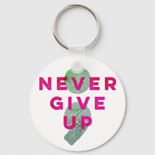 Project Semicolon Never Give Up Suicide Prevention Keychain
