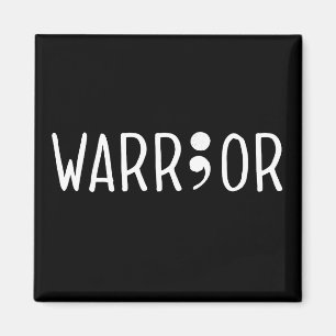 Project Semicolon Warrior Magnet