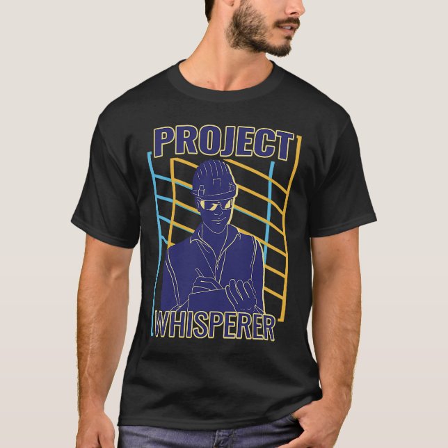 Project Whisperer retro Men Construction Project M T-Shirt (Front)