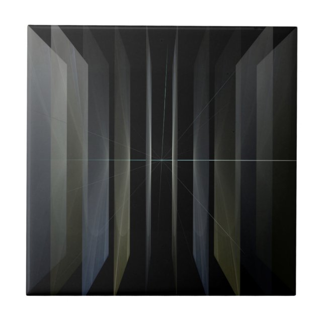 Projected Curves Ceramic Tile (Front)