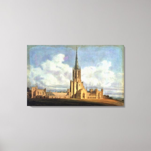 Projected Design for Fonthill Abbey, Wiltshire, 17 Canvas Print (Front)