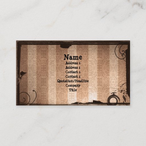 Customizable Projected Steampunk Goth Business Card