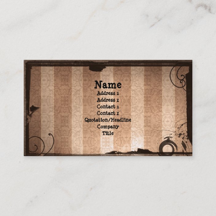 Projected Steampunk Goth Business Card | Zazzle.com