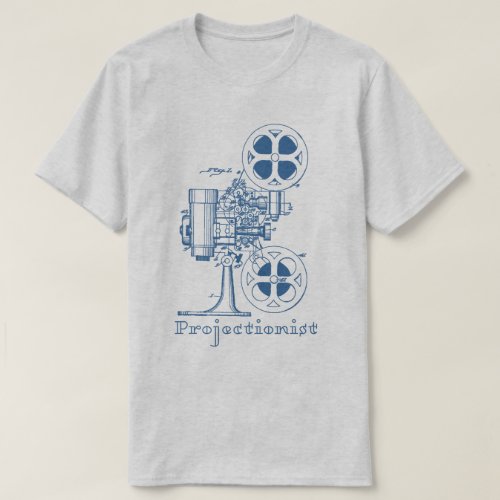 Projectionist T_Shirt blue design