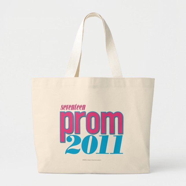 Prom 2011 - Aqua Large Tote Bag (Front)