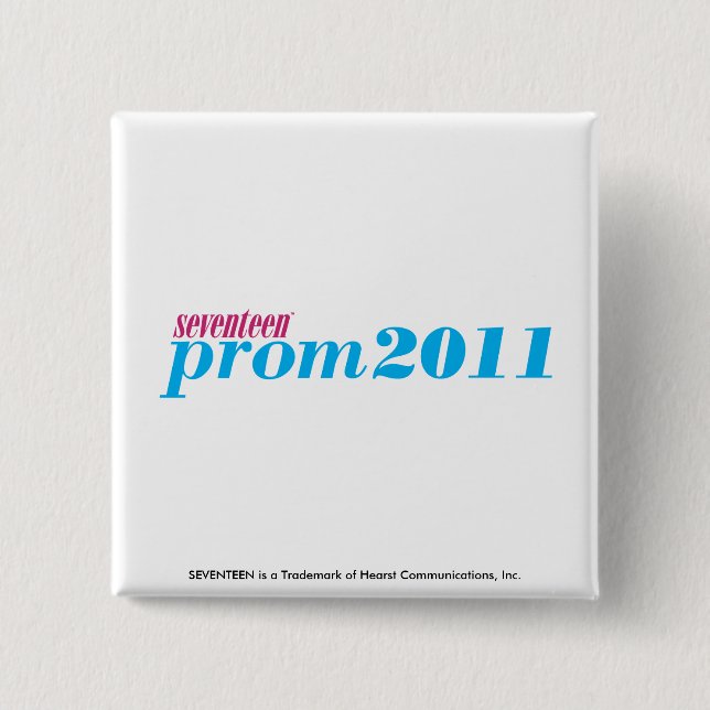 Prom 2011 - Aqua Pinback Button (Front)