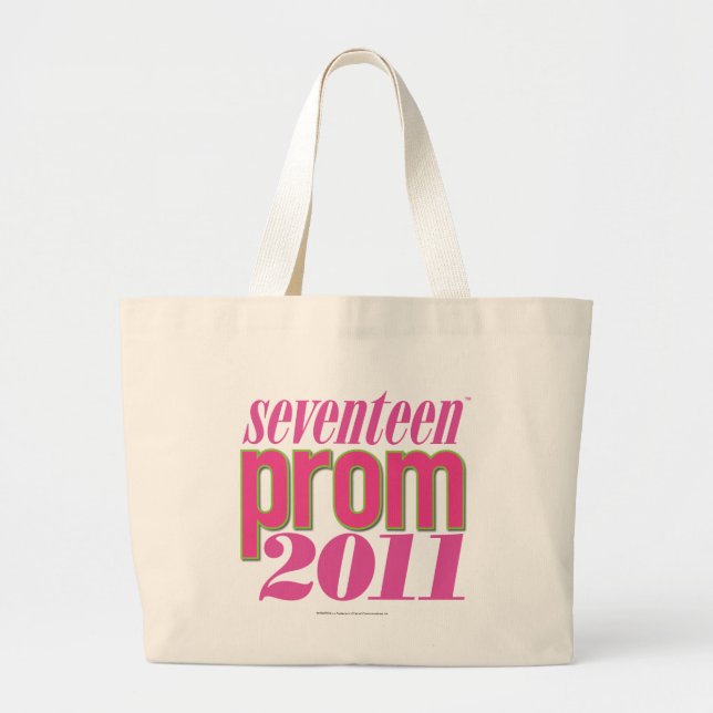 Prom 2011 - Lt. Pink Large Tote Bag (Front)