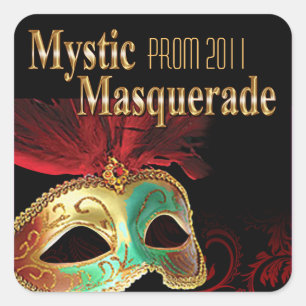 Prom 2011 Mystic Masquerade Party Square Sticker