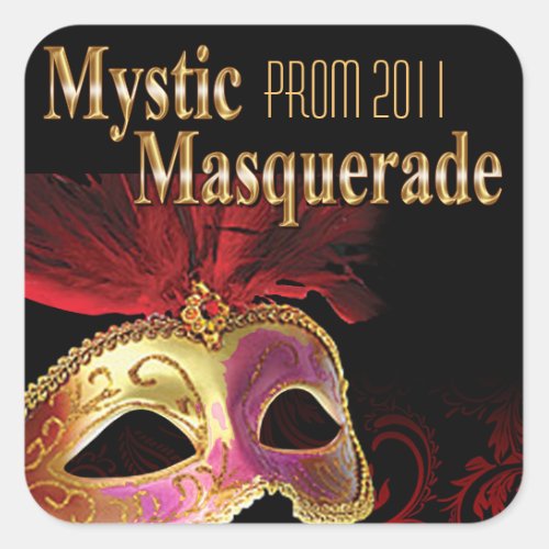 Prom 2011 Mystic Masquerade Party Square Sticker