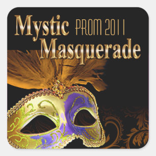 Prom 2011 Mystic Masquerade Party Square Sticker