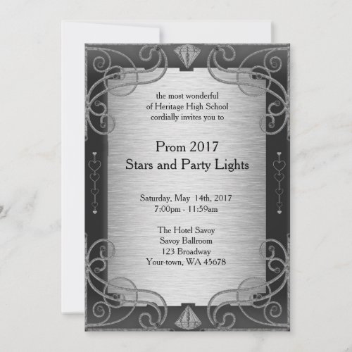 Prom 2017 Stars and Party Lights great_Gatsby Invitation