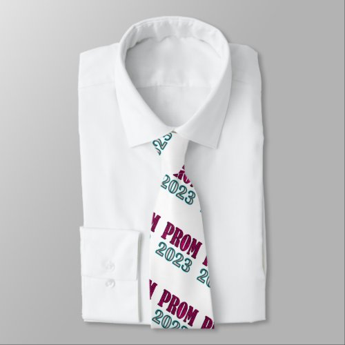 Prom 2023 white background neck tie