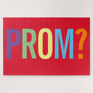Prom? Ask Her/Him to the Dance Secret Message Jigsaw Puzzle