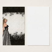 Prom girl in a black dress (Front & Back)